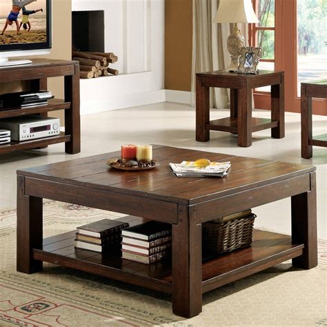 Offers Black Wood Square Coffee Table